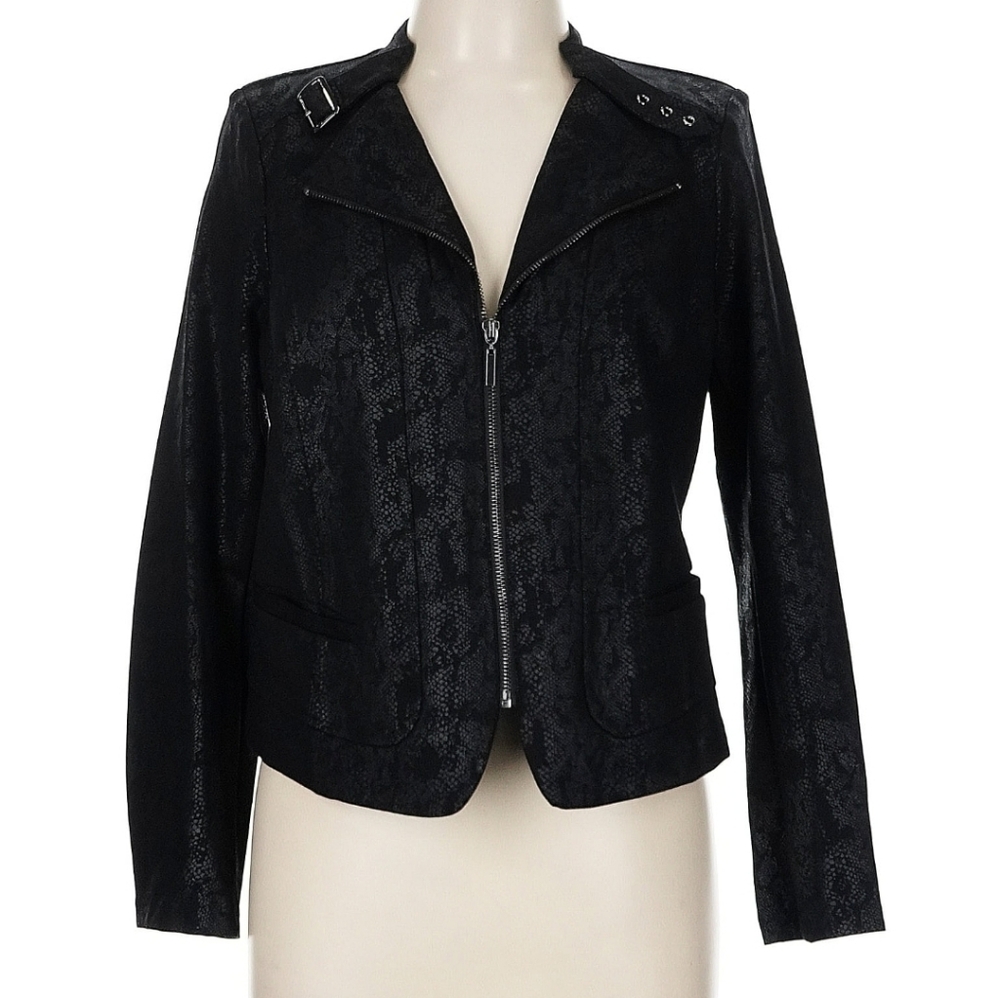 💥Sale💥Studio By Torrid Chic Black Women's Zip Front Moto